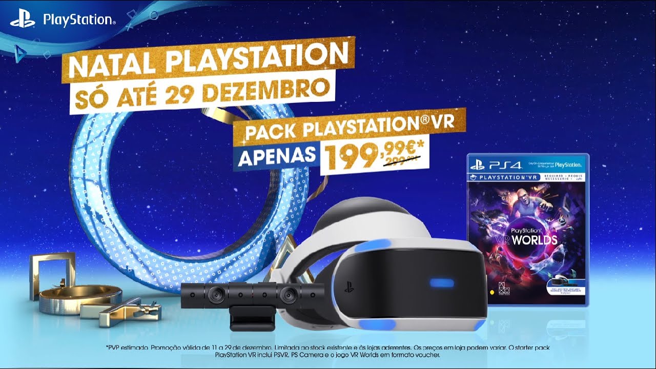 Natal PlayStation | Poupa 100€ no pack PlayStation VR, só até 29 de dezembro! | PS4, Natal PlayStation | Poupa 100€ no pack PlayStation VR, só até 29 de dezembro! | PS4