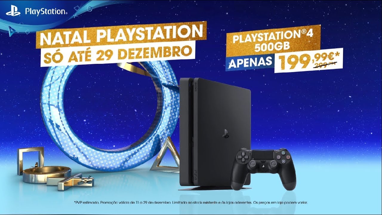 Natal PlayStation | PS4 500 GB por apenas 199,99&euro;, s&oacute; at&eacute; 29 de dezembro! | PS4