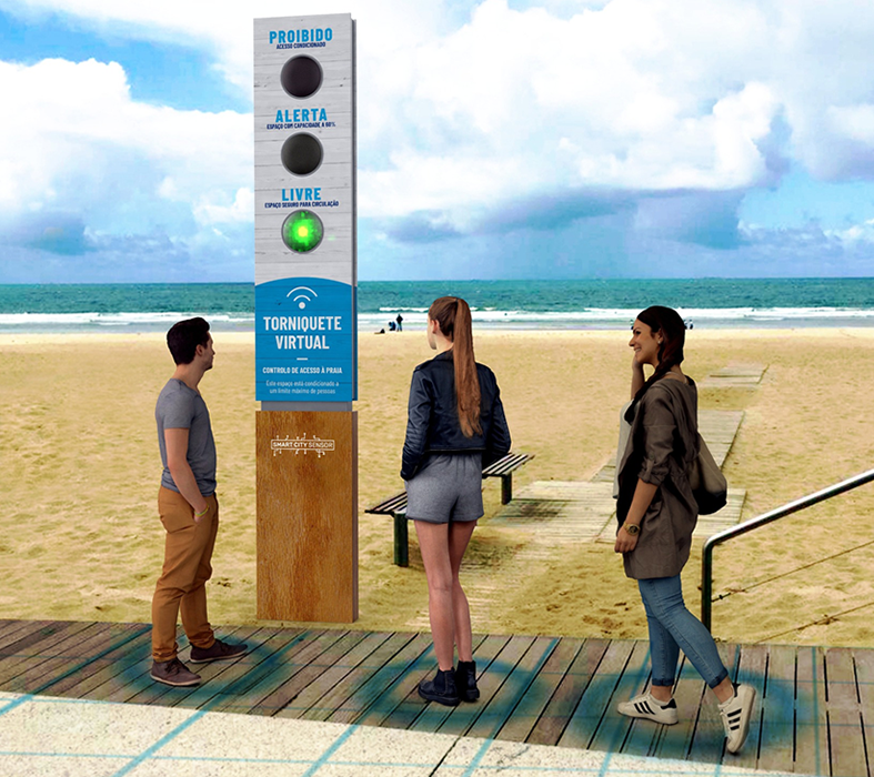 Conhe&ccedil;a o Torniquete Virtual com Sem&aacute;foro para Acesso &agrave;s Praias em Tempo Real