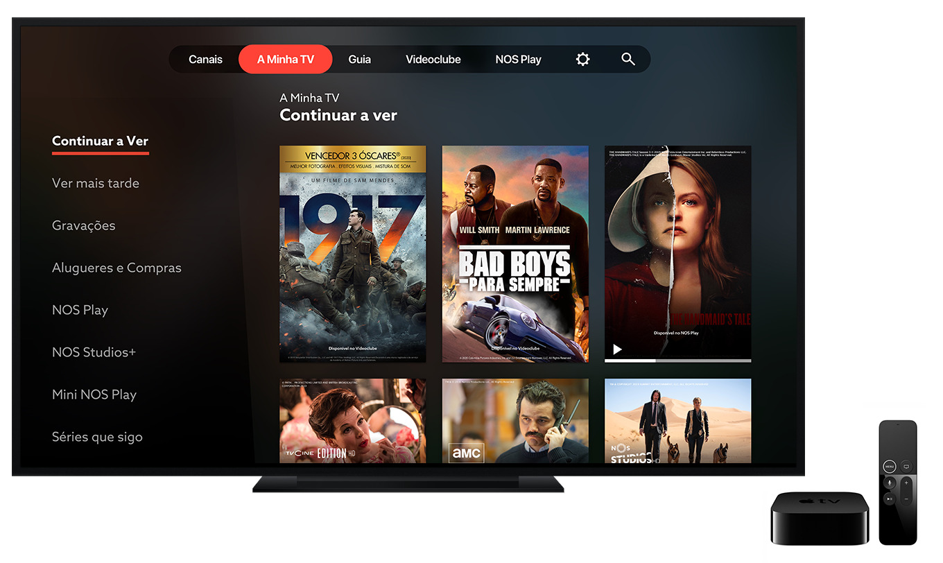 NOS j&aacute; fornece pacotes com Apple TV 4K