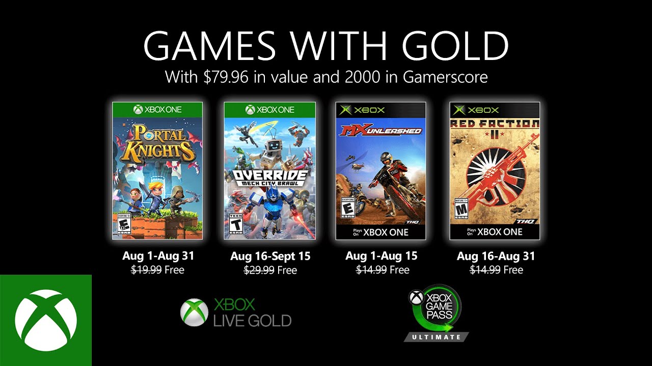 , Xbox – August 2020 Games with Gold