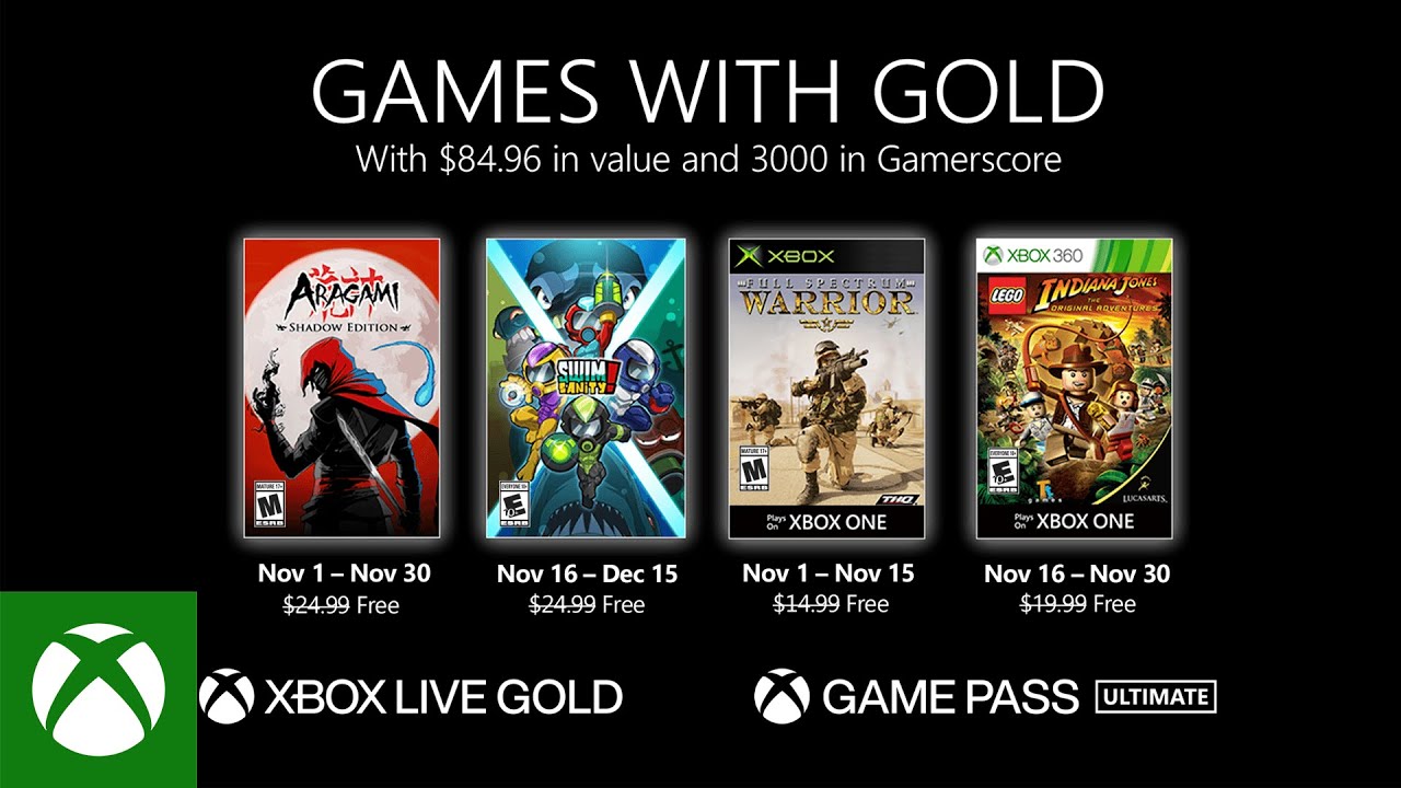 Xbox - November 2020 Games with Gold, Xbox &#8211; November 2020 Games with Gold