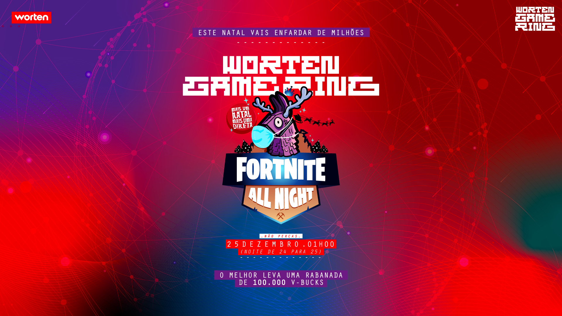 2&ordf; edi&ccedil;&atilde;o de Worten Game Ring: Fortnite All Night acontece nesta Consoada de Natal