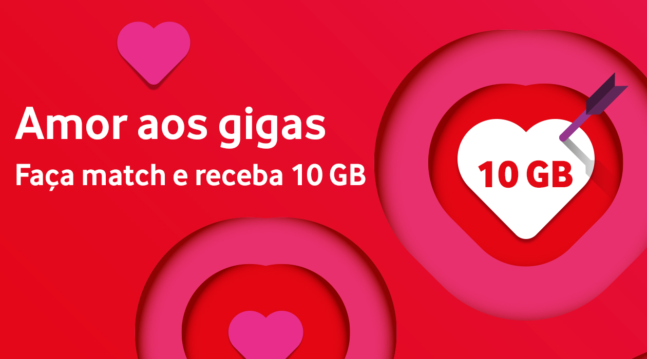 Vodafone oferece 10GB de internet m&oacute;vel no Dia dos Namorados