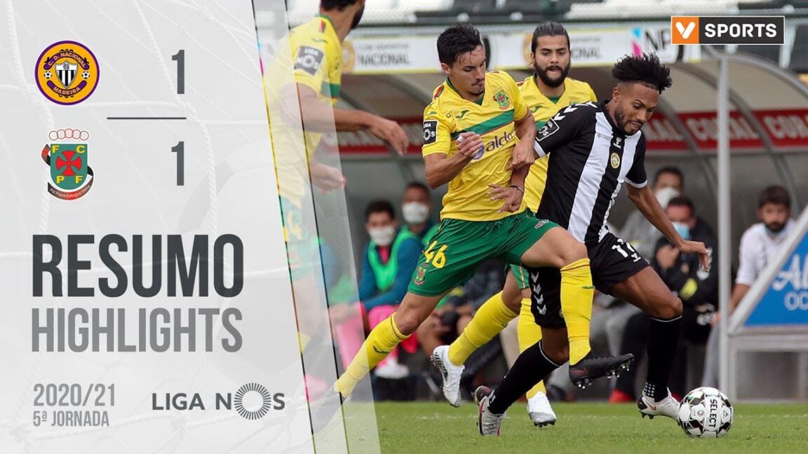 Highlights | Resumo: CD Nacional 1-1 Pa&ccedil;os de Ferreira (Liga 20/21 #5)