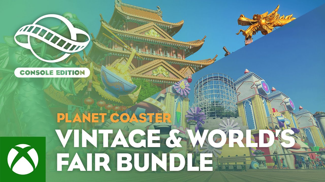 , Planet Coaster: Console Edition Vintage &amp; World&#039;s Fair Bundle Trailer