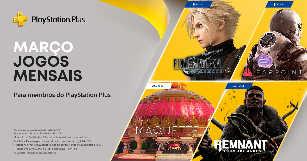 Final Fantasy VII Remake de oferta no Playstation Plus em Mar&ccedil;o
