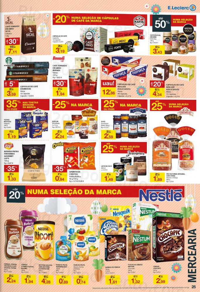 Folheto E.Leclerc Promo&ccedil;&otilde;es de 25 mar&ccedil;o a 4 abril