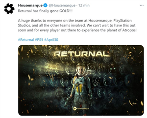 Gold,PlayStation&#174;5,returnal, Returnal atinge fase Gold &#8211; Sony Interactive Entertainment Portugal