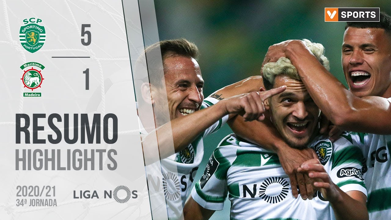 , Highlights | Resumo: Sporting 5-1 Marítimo (Liga 20/21 #34)