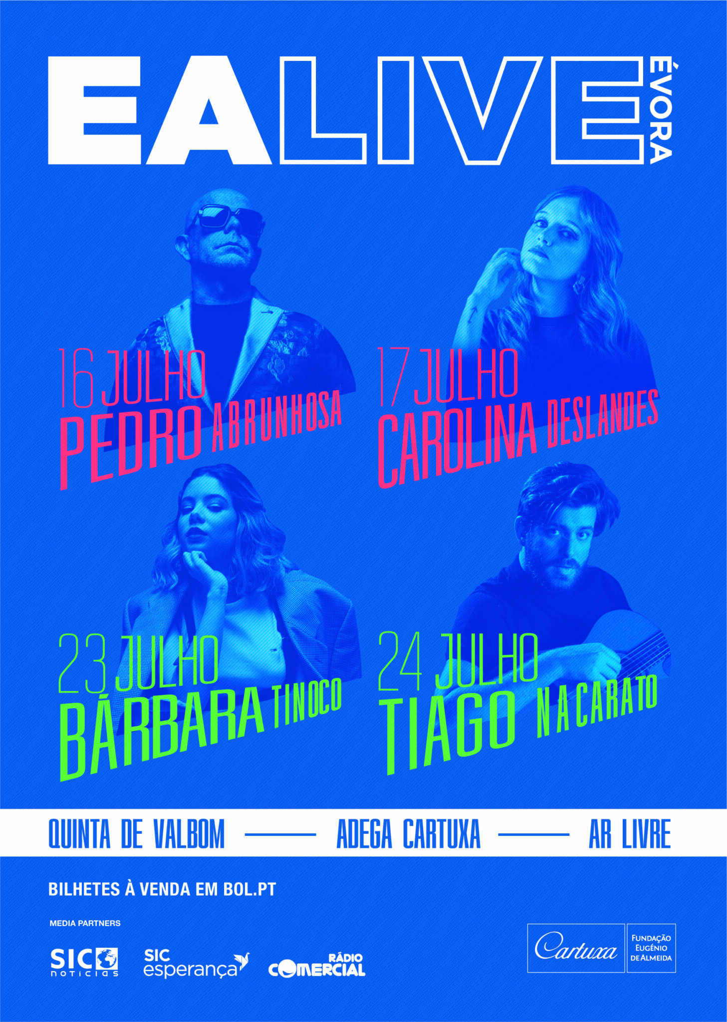 ea live, EA LIVE Évora regressa em Julho com Pedro Abrunhosa e Carolina Deslandes no cartaz