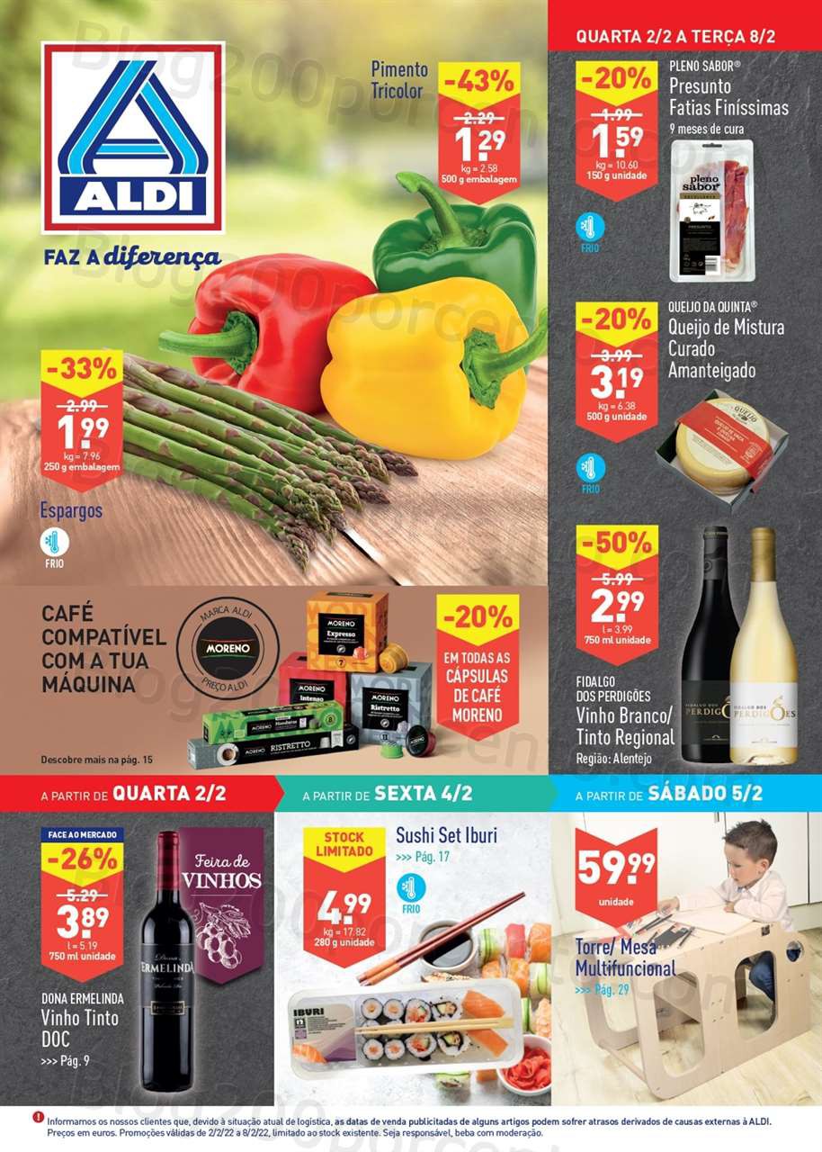 Folheto ALDI – Promo&ccedil;&otilde;es de 2 a 8 fevereiro
