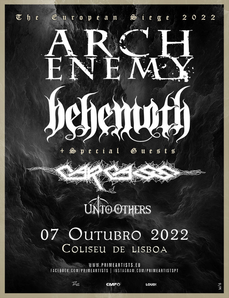 , Arch Enemy & Behemoth|The European Siege 2022|Carcass e Unto Others