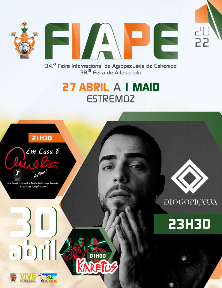 , FIAPE 2022 – Dia 30 ABR – Em Casa d’Amália, Diogo Piçarra e Karetos