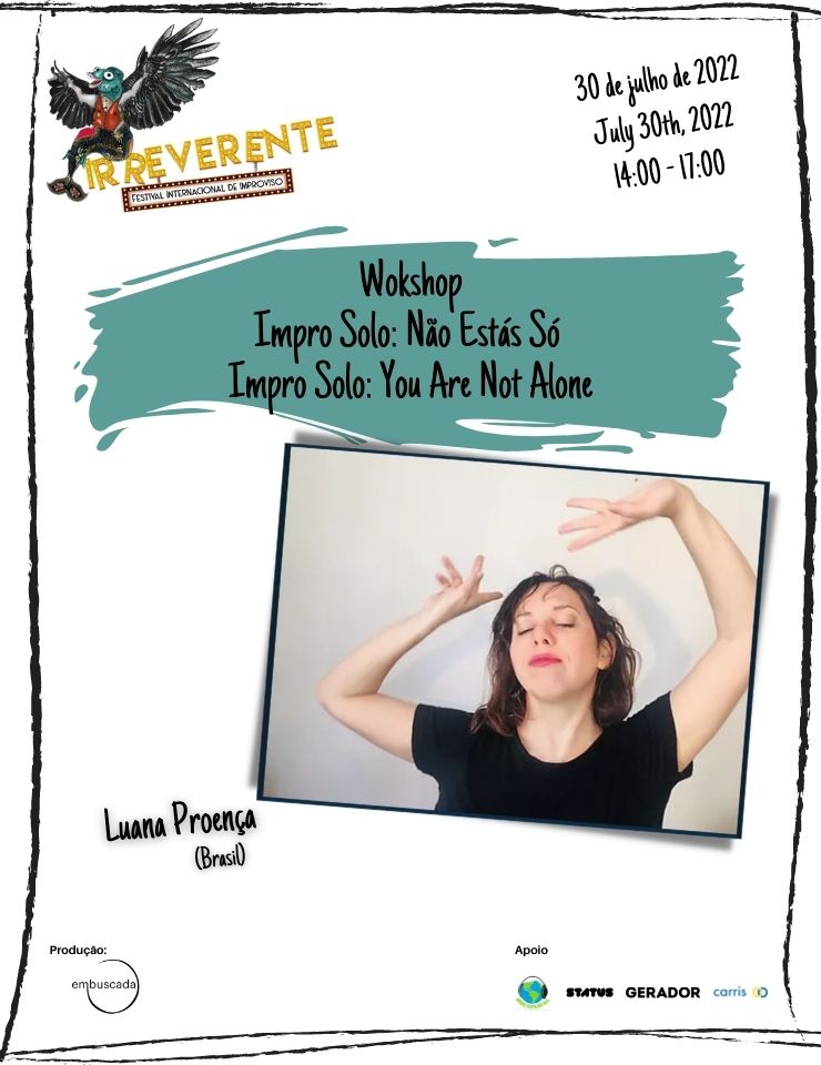 Workshop Impro Solo: Voc&ecirc; n&atilde;o est&aacute; s&oacute;