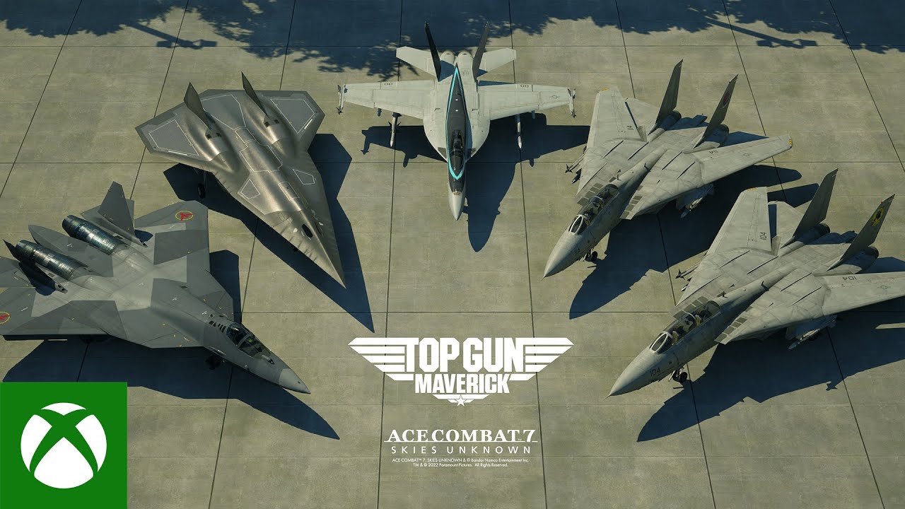 , ACE COMBAT™ 7: SKIES UNKNOWN &#8211; TOP GUN Maverick Aircraft Set &#8211; Trailer de lançamento