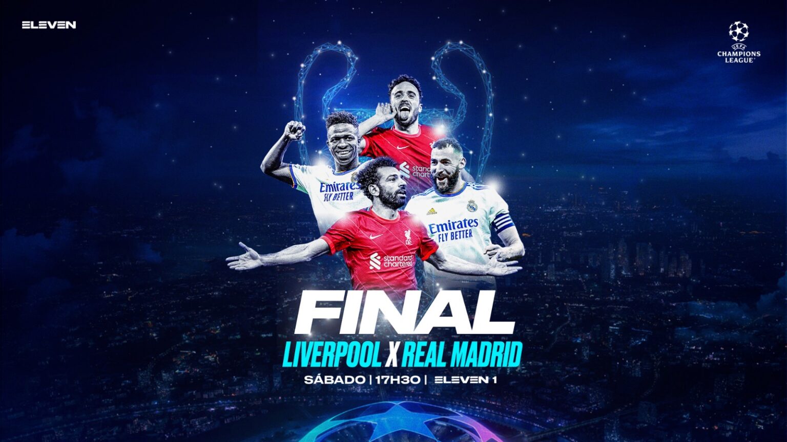 , Real Madrid vs Liverpool com transmissão em directo na ELEVEN 1 e TVI às 20h00