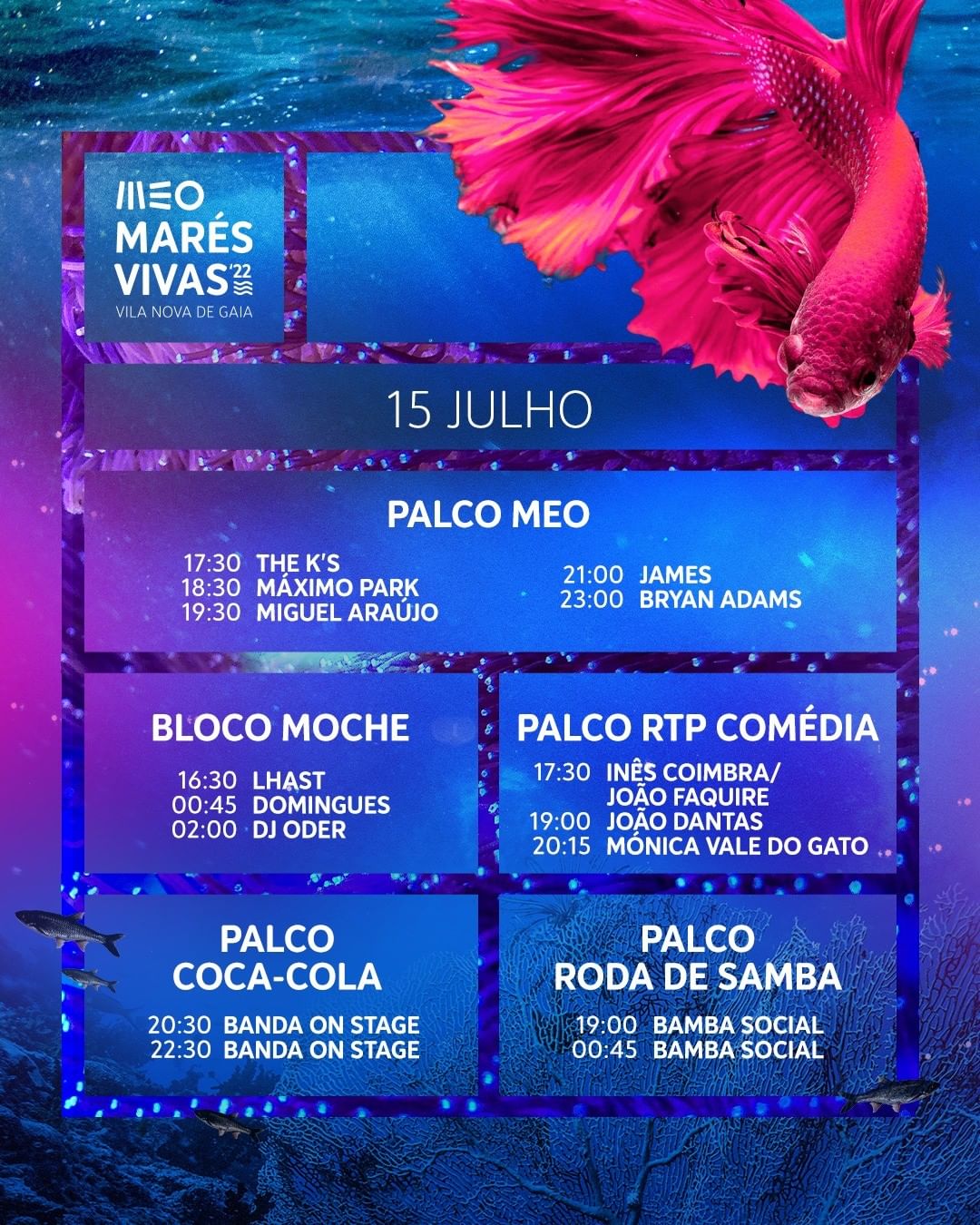 MEO Marés Vivas regressa esta sexta-feira com (novas condições) e James e Bryan Adams no palco | CA Notícias | Canal Alternativo de Notícias MEO Marés Vivas,James,Bryan Adams, MEO Marés Vivas regressa esta sexta-feira com (novas condições) e James e Bryan Adams no palco