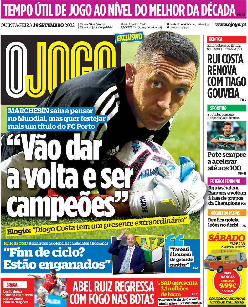 capa Jornal O Jogo