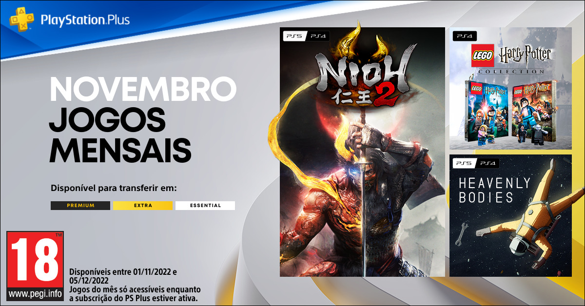 LEGO Harry Potter Collection e Nioh 2 nas ofertas do PlayStation Plus de Dezembro