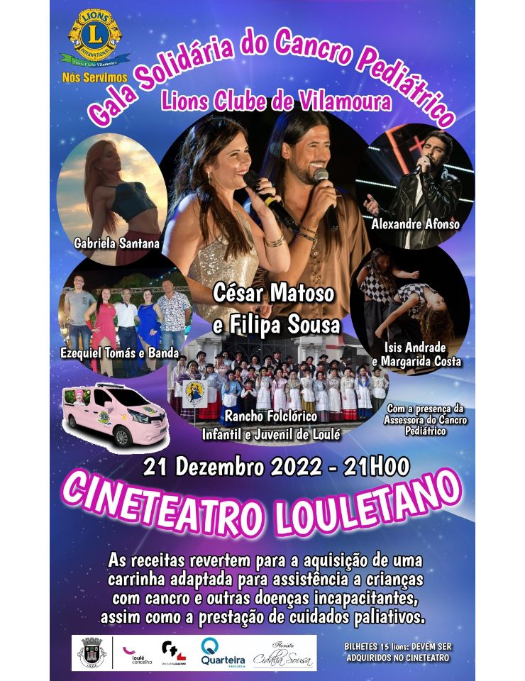 Gala Solid&aacute;ria do Cancro Pedi&aacute;trico, pelo Lions Clube de Vilamoura