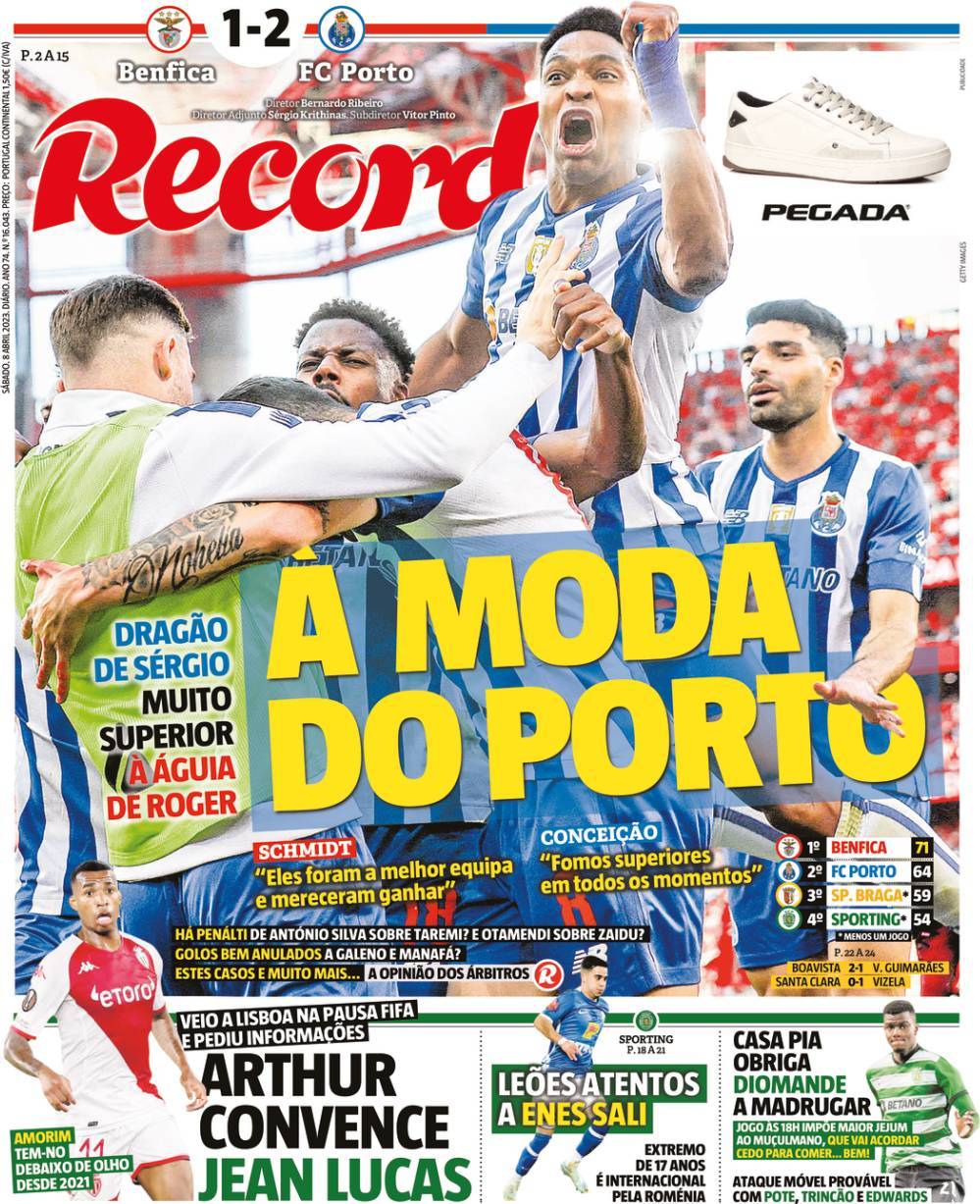Record: Capa da Edi&ccedil;&atilde;o de s&aacute;bado, 08 de abril 2023