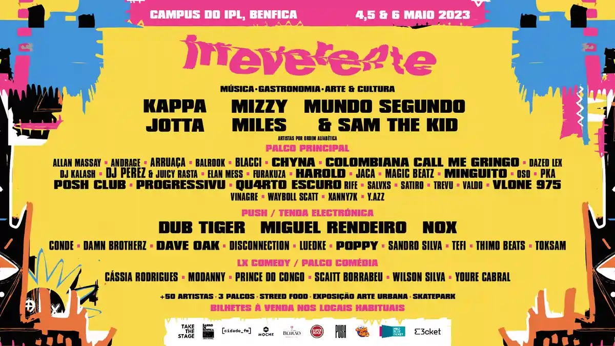 Primeira edi&ccedil;&atilde;o do festival Irreverente conta com Mundo Segundo & Sam The Kid no cartaz