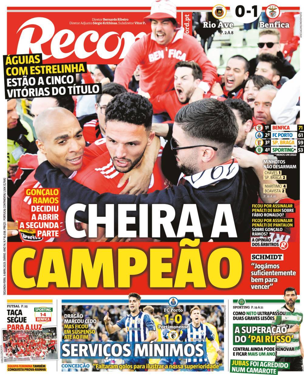 Record: Capa da Edi&ccedil;&atilde;o de segunda-feira, 03 de abril 2023