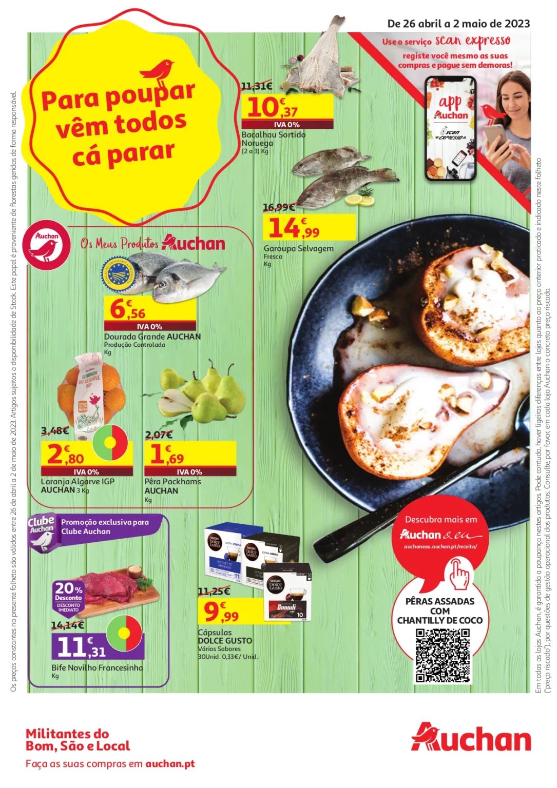 Folheto Auchan: Promo&ccedil;&otilde;es imperd&iacute;veis de 26 abril a 2 maio 2023