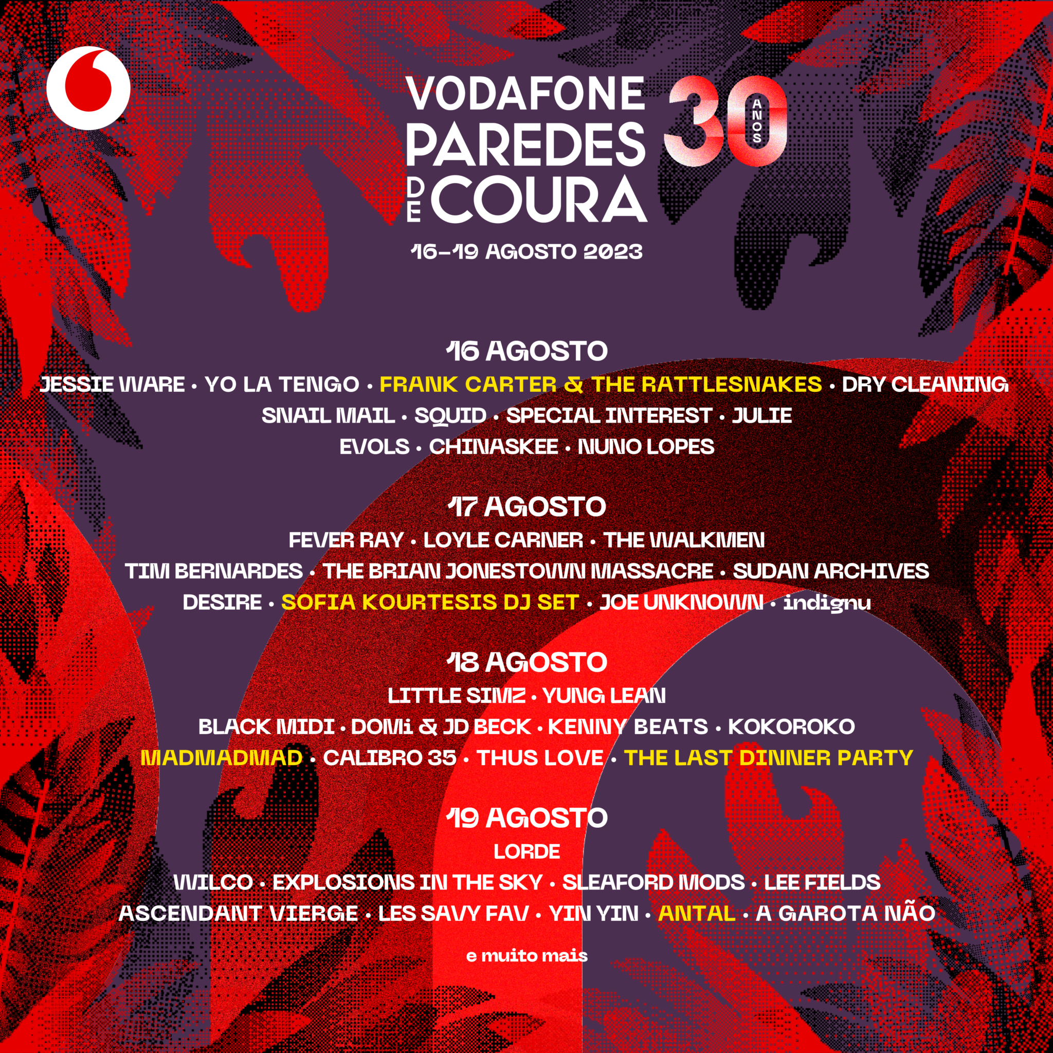 Frank Carter & The Rattlesnakes confirmados no Vodafone Paredes de Coura 2023