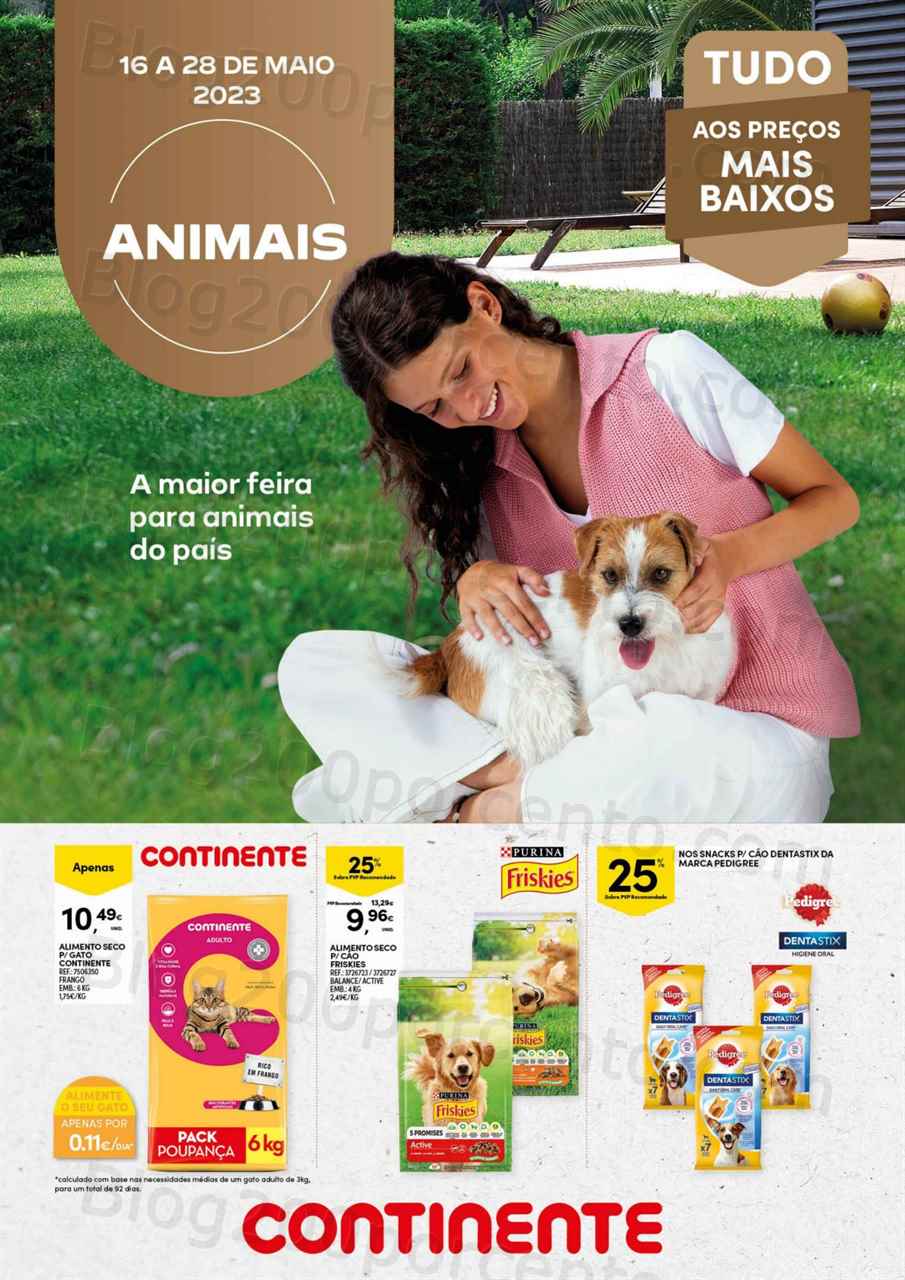 Antevis&atilde;o Folheto CONTINENTE Especial Pets Promo&ccedil;&otilde;es de 16 a 28 maio