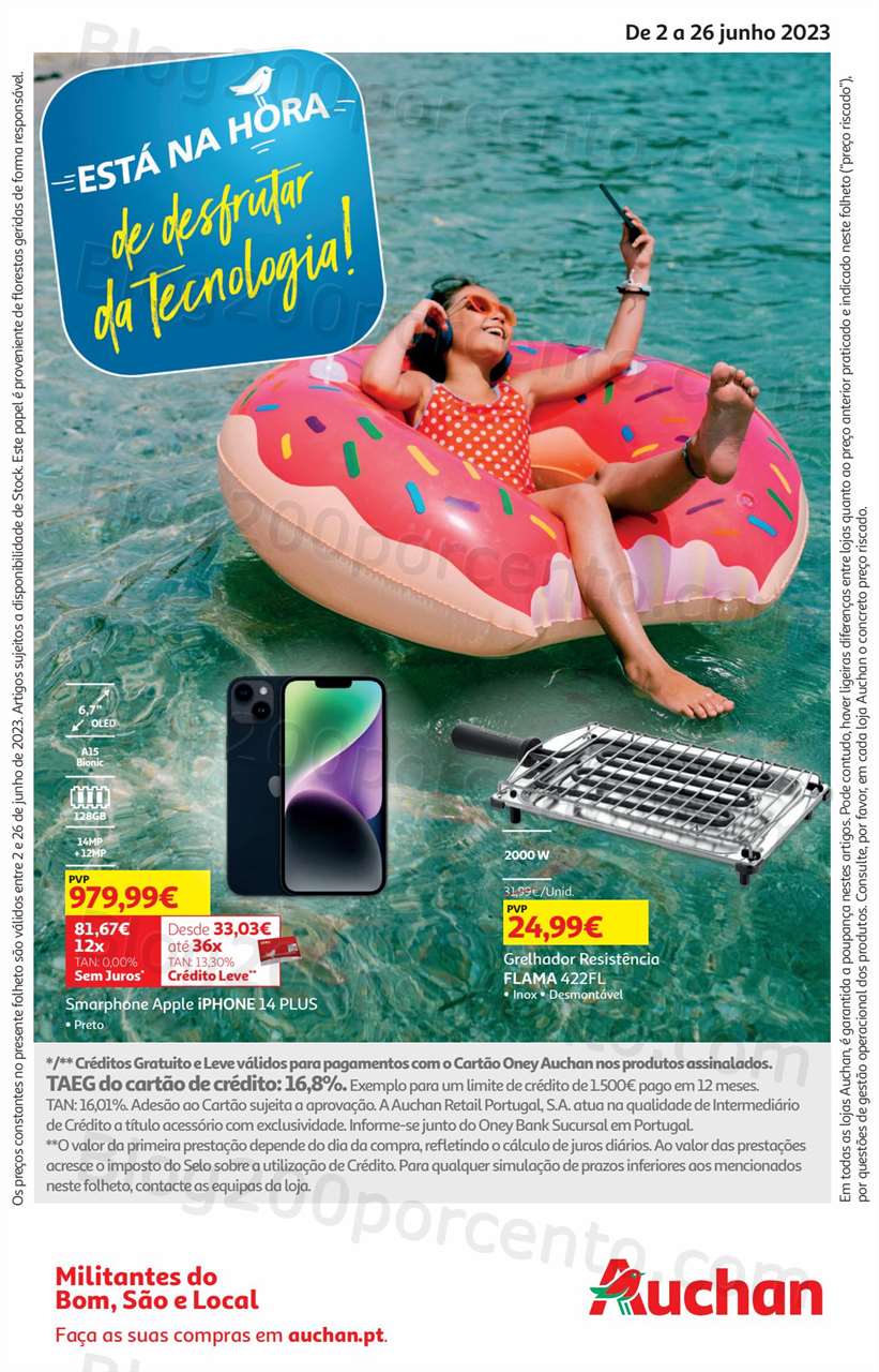 Auchan, folheto auchan, Folheto AUCHAN Tecnologia Promoções de 2 a 26 junho