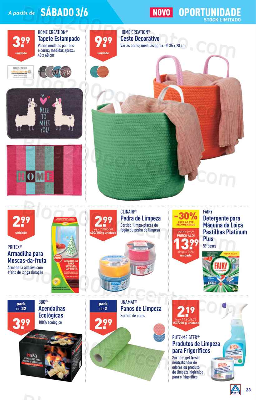 Folheto ALDI Bazar Promo&ccedil;&otilde;es a partir de 3 junho