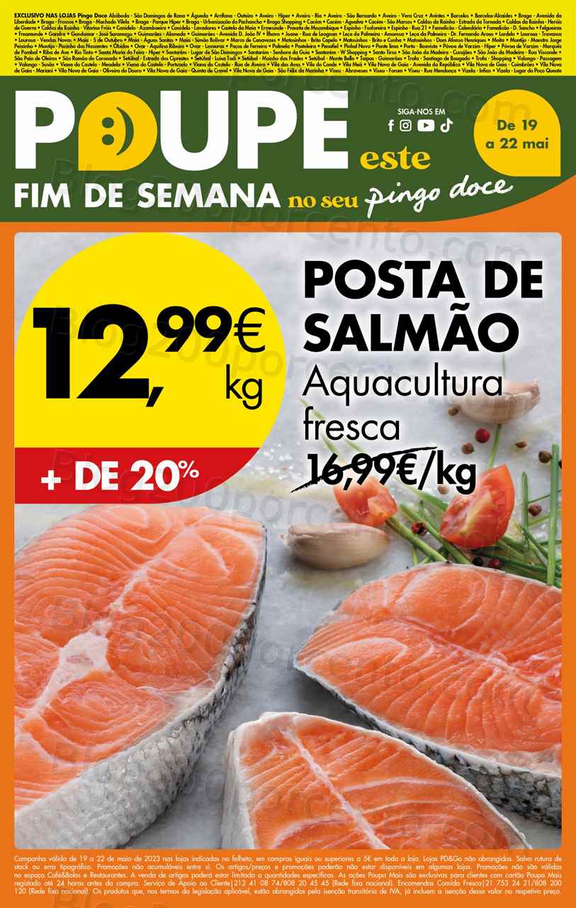 Folheto Pingo Doce Norte Promo&ccedil;&otilde;es Fim de Semana – 19 a 22 maio