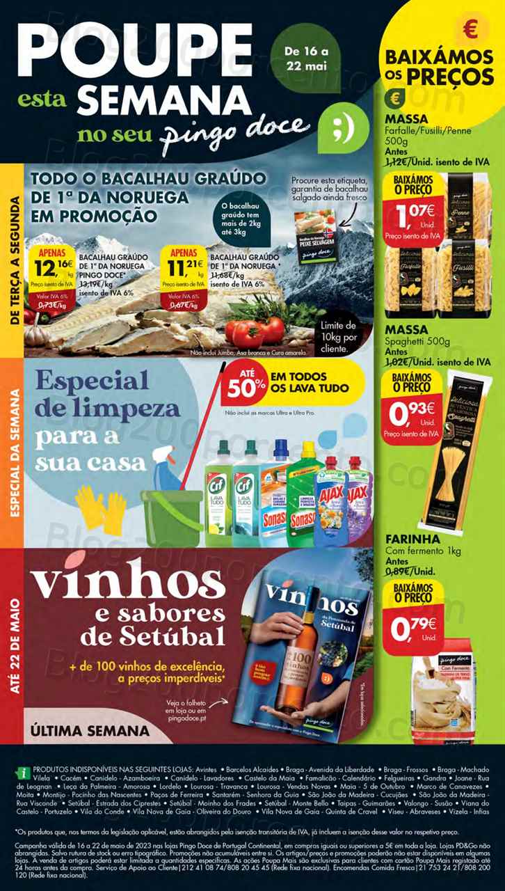 Folheto Pingo Doce Lojas Norte Promo&ccedil;&otilde;es de 16 a 22 maio