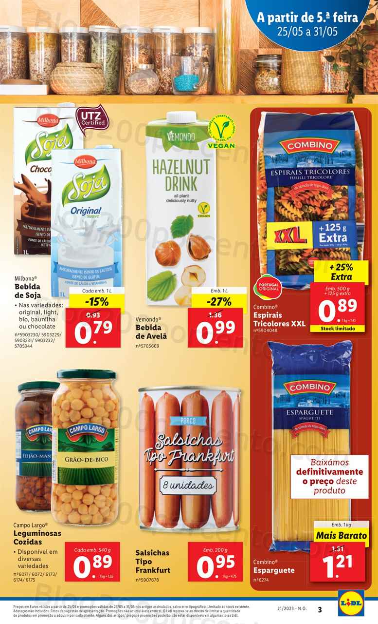 Folheto LIDL Supermercado Promo&ccedil;&otilde;es de 25 a 31 maio