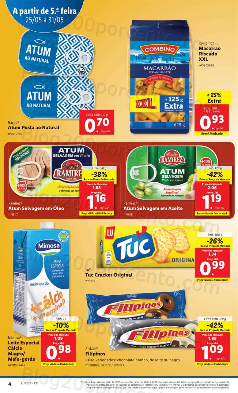 Folheto LIDL Supermercado Promo&ccedil;&otilde;es de 25 a 31 maio