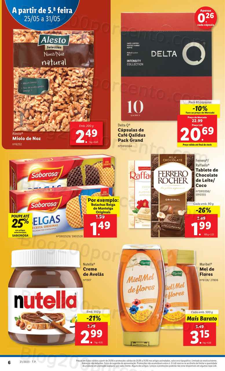 Folheto LIDL Supermercado Promo&ccedil;&otilde;es de 25 a 31 maio