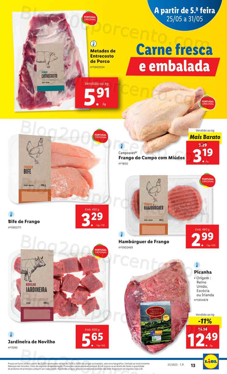 Folheto LIDL Supermercado Promo&ccedil;&otilde;es de 25 a 31 maio