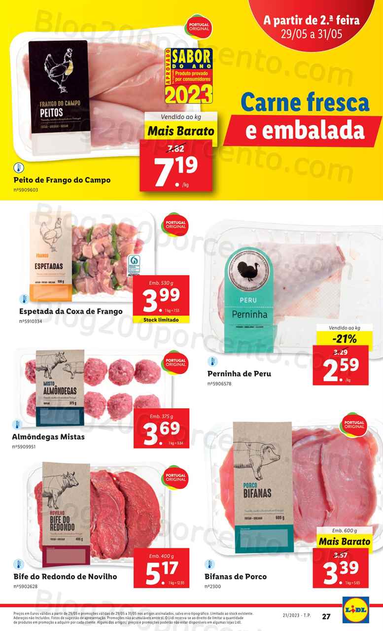 Folheto LIDL Supermercado Promo&ccedil;&otilde;es de 29 a 31 maio