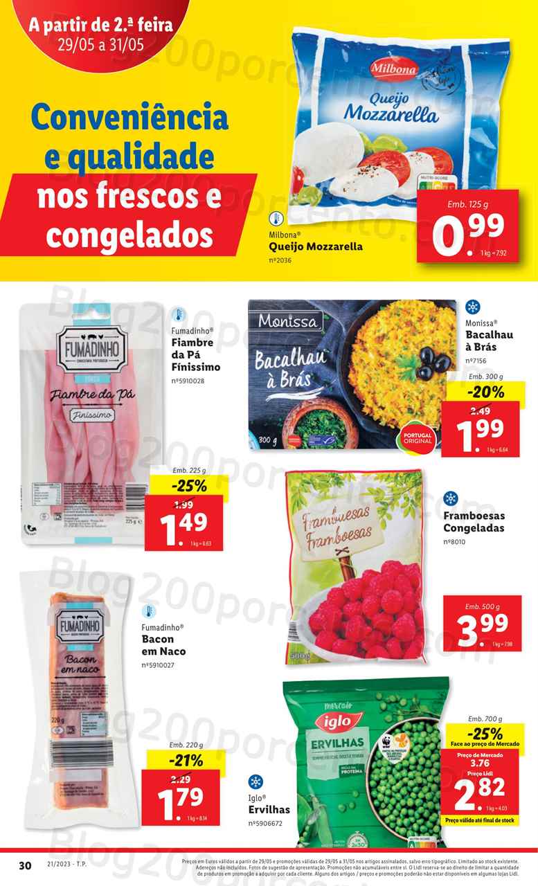 Folheto LIDL Supermercado Promo&ccedil;&otilde;es de 29 a 31 maio