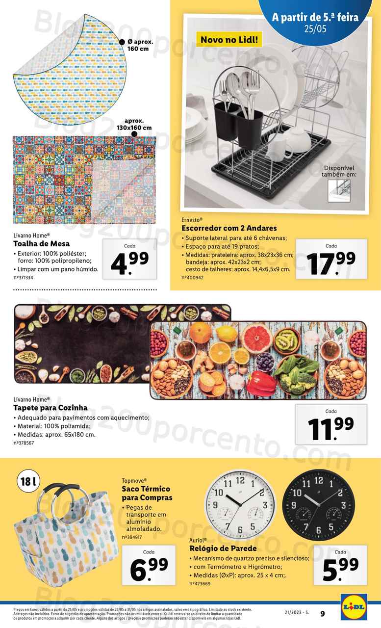 Folheto LIDL Bazar Promo&ccedil;&otilde;es de 25 a 31 maio