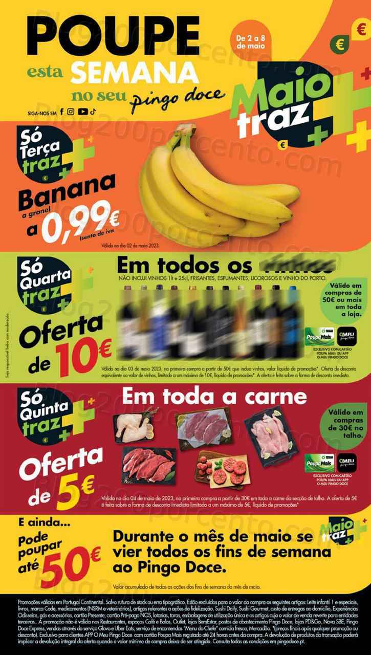 Folheto Pingo Doce Lojas Grandes Promo&ccedil;&otilde;es de 2 a 8 maio