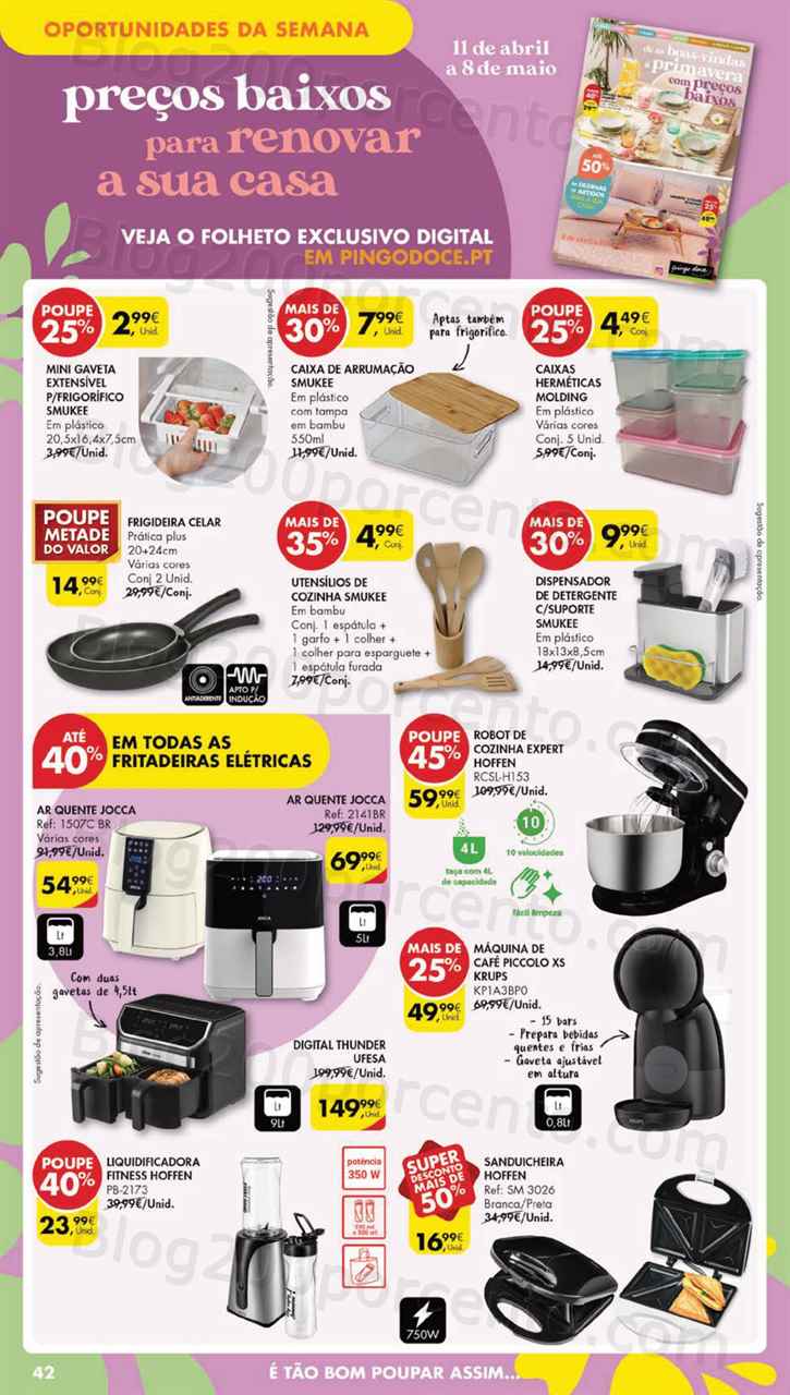 Folheto Pingo Doce Bazar Grandes Promo&ccedil;&otilde;es de 2 a 8 maio