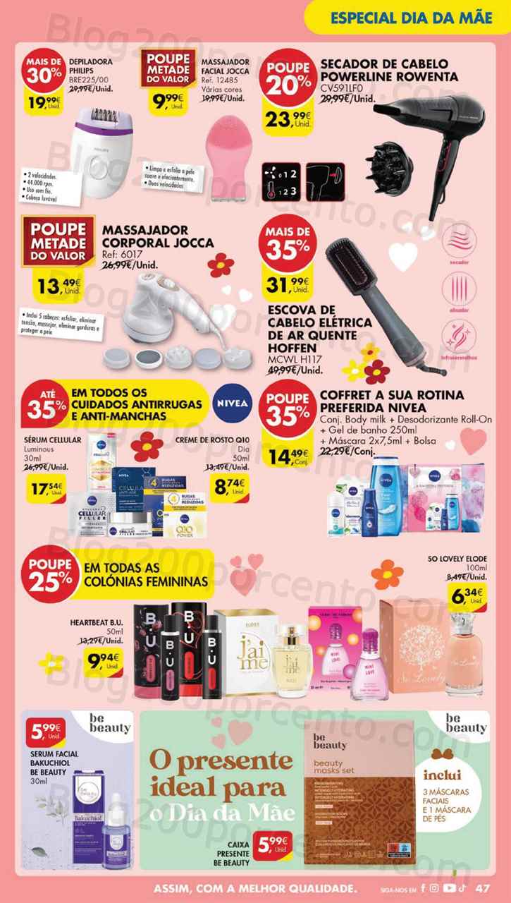 Folheto Pingo Doce Especial Dia da M&atilde;e Promo&ccedil;&otilde;es de 2 a 8 maio