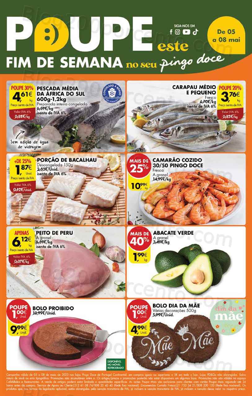 Folheto Pingo Doce Promo&ccedil;&otilde;es Fim de Semana – 5 a 8 maio