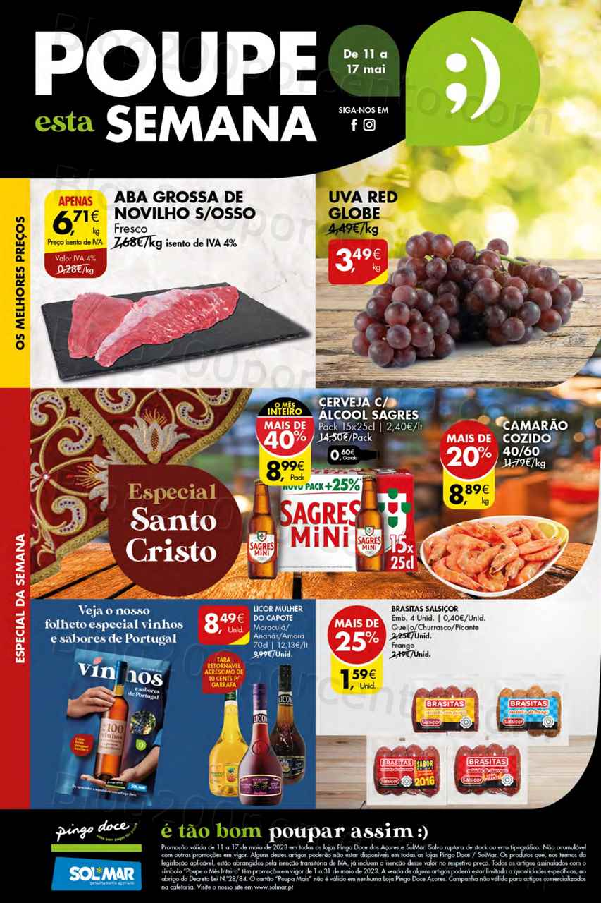 Folheto Pingo Doce A&ccedil;ores Promo&ccedil;&otilde;es de 11 a 17 maio