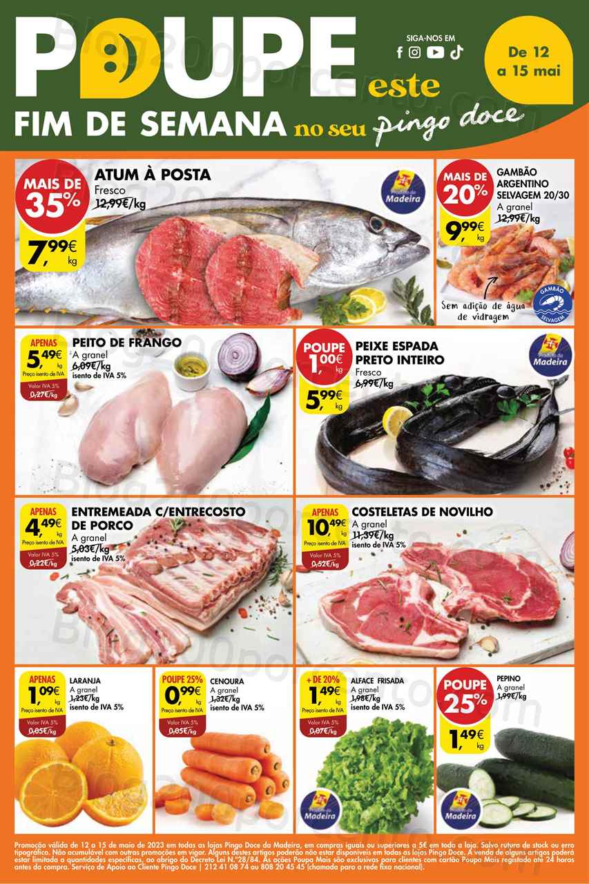 Folheto Pingo Doce Madeira Promo&ccedil;&otilde;es Fim de Semana – 12 a 15 maio