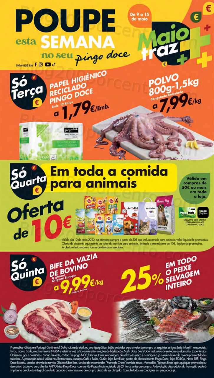 Folheto Pingo Doce Lojas Pequenas Promo&ccedil;&otilde;es de 9 a 15 de maio