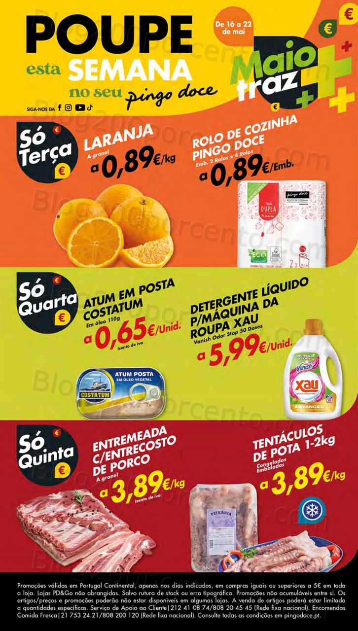 Folheto Pingo Doce Lojas Pequenas Promo&ccedil;&otilde;es de 16 a 22 maio
